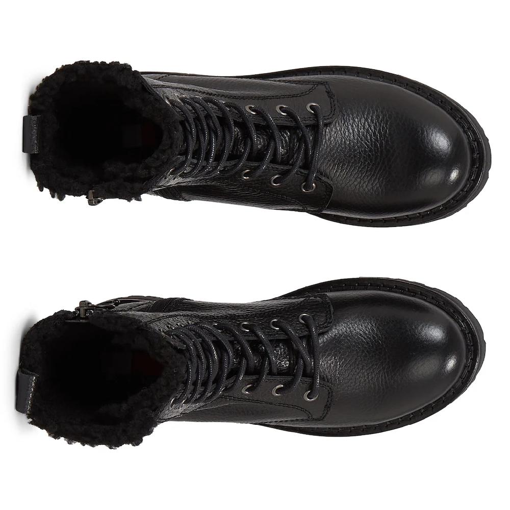 Tommy Jeans Winterstiefelette »TJW URBAN BOOT TUMBLED LTR WL« Blockabsatz Plateau Schnürboots Mit Seitlicher Logoflagge Online Kaufen