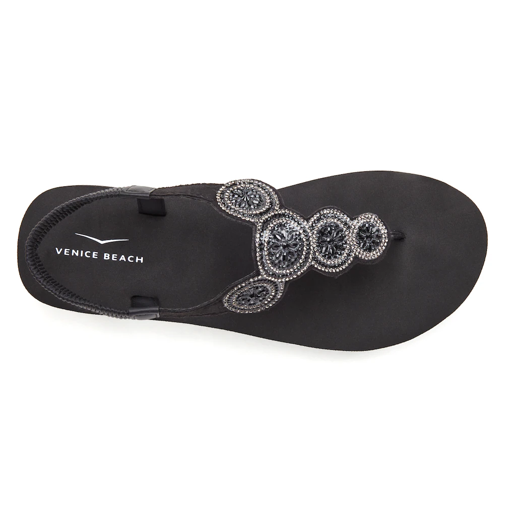 Venice Beach Zehensteg-Sandale Ultraleicht Mit Glitzerdetails VEGAN
