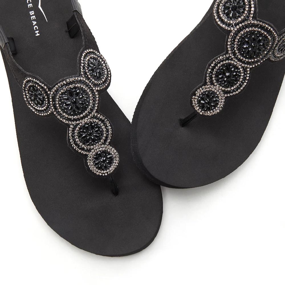 Venice Beach Zehensteg-Sandale Ultraleicht Mit Glitzerdetails VEGAN