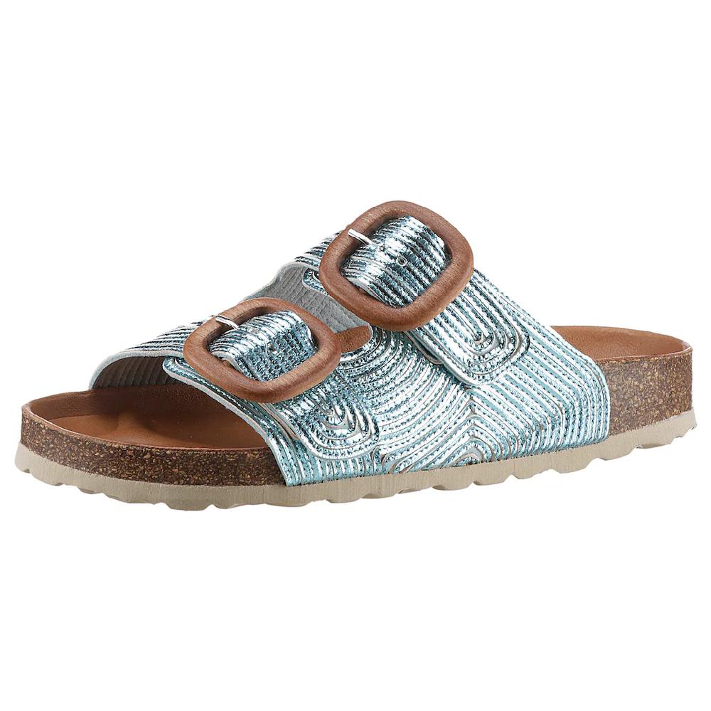 VERBENAS Pantolette »RUTH LATO METAL« Sommerschuh Schlappen mit zwei verstellbaren Schnallen