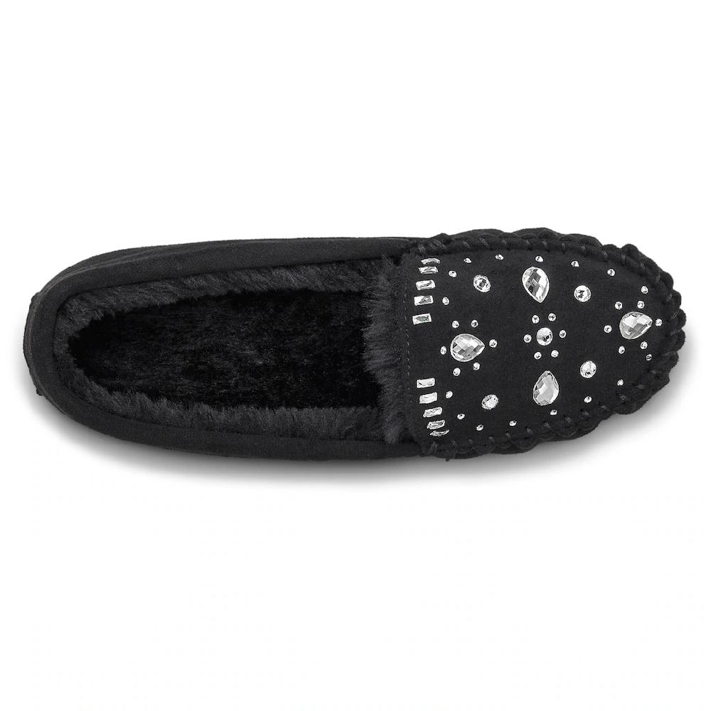 Vivance Hausschuh Pantolette Pantoffel Ballerina Mit Schmucksteinchen VEGAN Bestellen