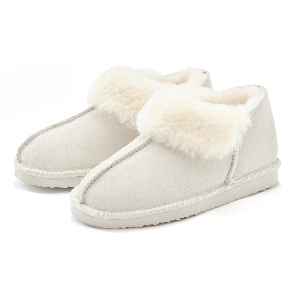 Vivance Hausschuh »Plüsch Hausschuh Pantolette Pantoffel« aus Leder mit kuscheligem Lammfell kaufen