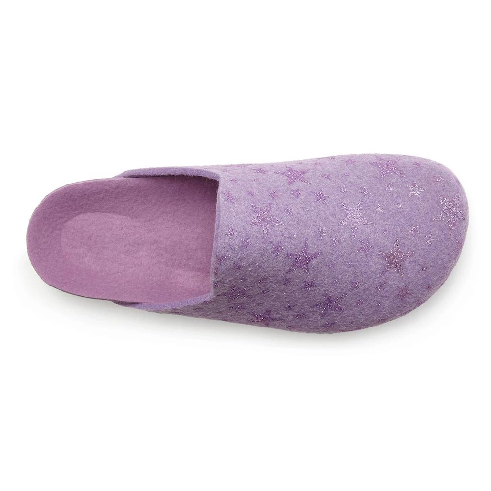 Vivance Pantolette »Hausschuh Clog Pantoffel « Aus Filz Mit Wärmenden Korkfußbett & Sternenprint