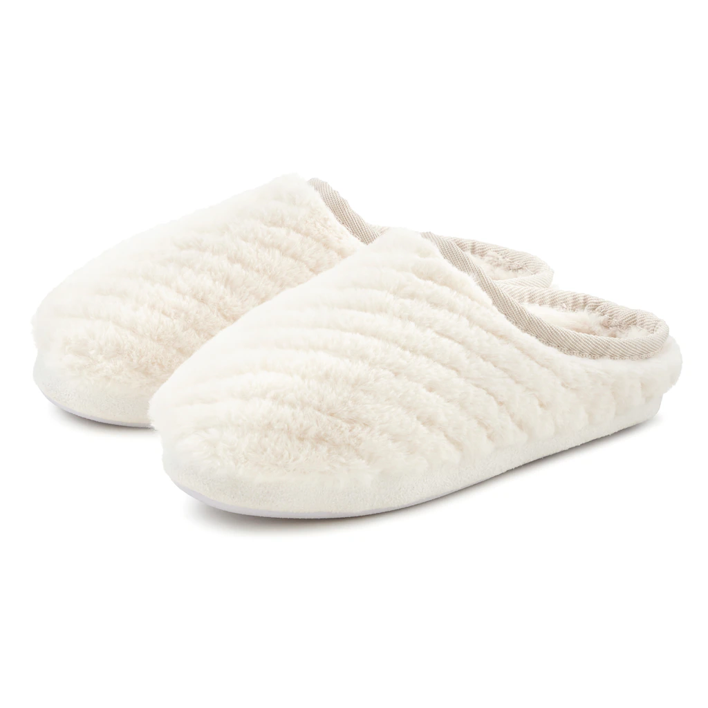 Vivance Pantolette »Hausschuh Pantoffel Clog « aus weichem Textil VEGAN