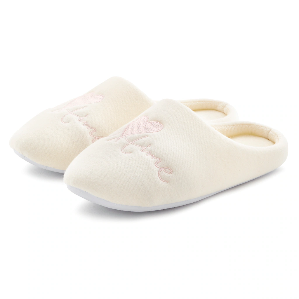 Vivance Pantolette »Hausschuh Pantoffel Clog « mit verspieltem Schriftzug VEGAN