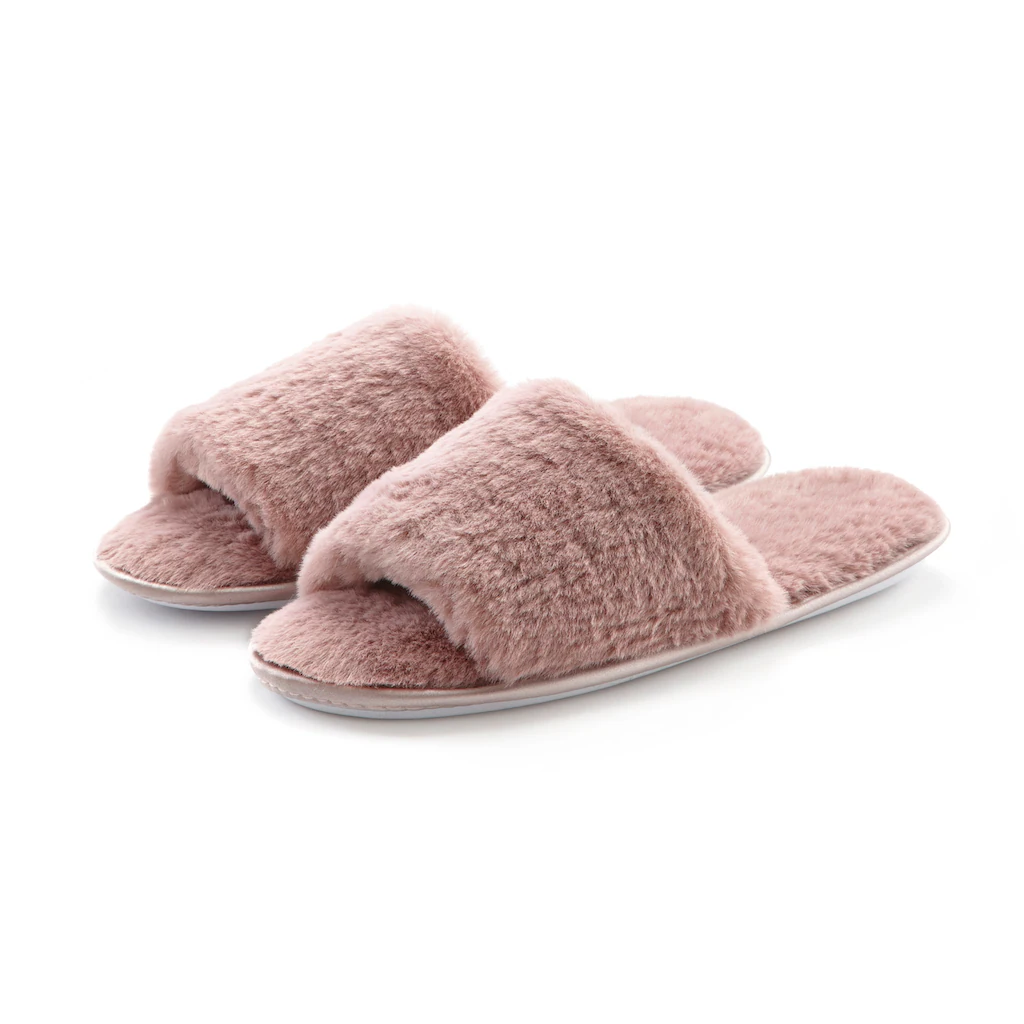 Vivance Pantolette »Hausschuh Pantolette Pantoffel « Mit Kuscheligem Warmen Fellimitat VEGAN