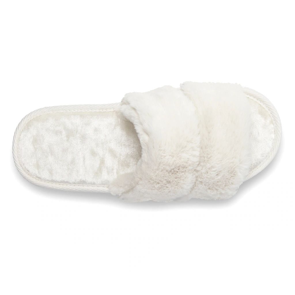 Vivance Pantolette »Hausschuh Plüsch Hausschuhe Mule Offener Schuh « VEGAN