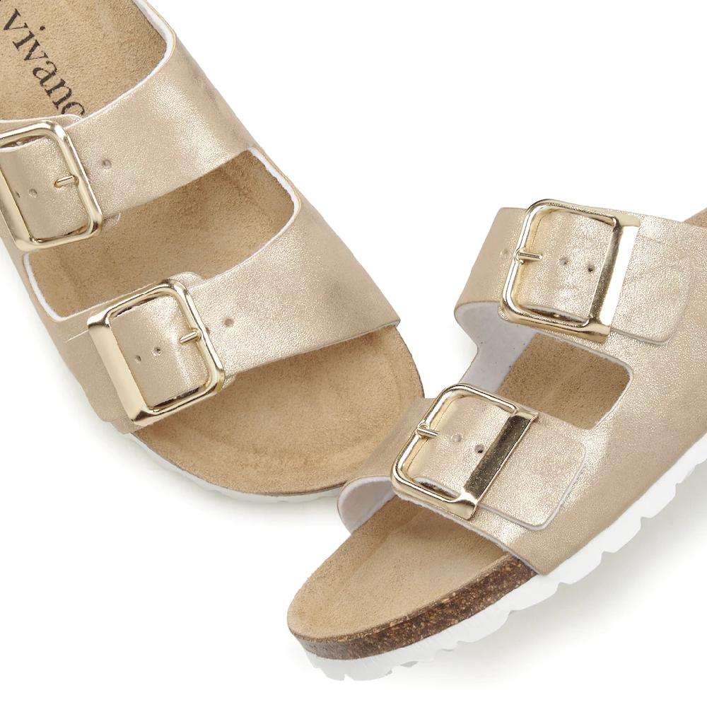 Vivance Pantolette Mule Sandale Offener Schuh Mit Softer Innensohle Und Korkfußbett