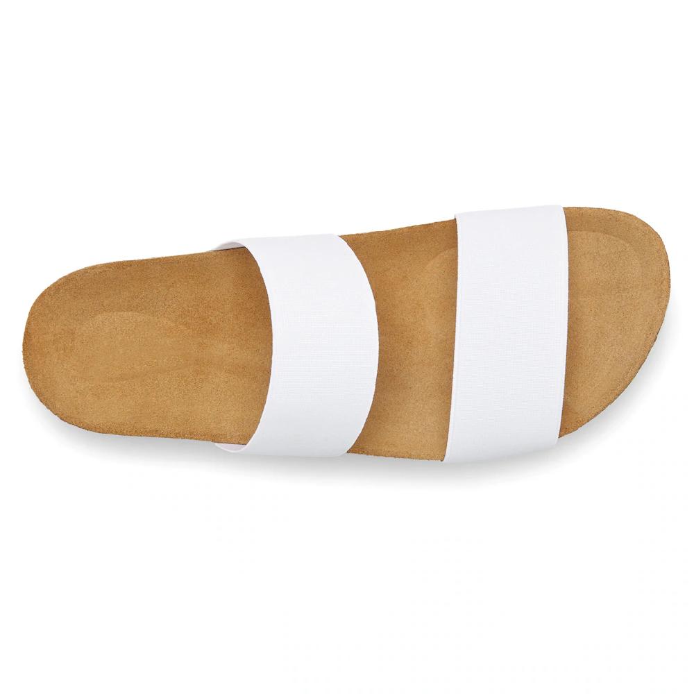 Vivance Pantolette Sandale Mule Offener Schuh Bequemes Korkfußbett Elastische Riemen