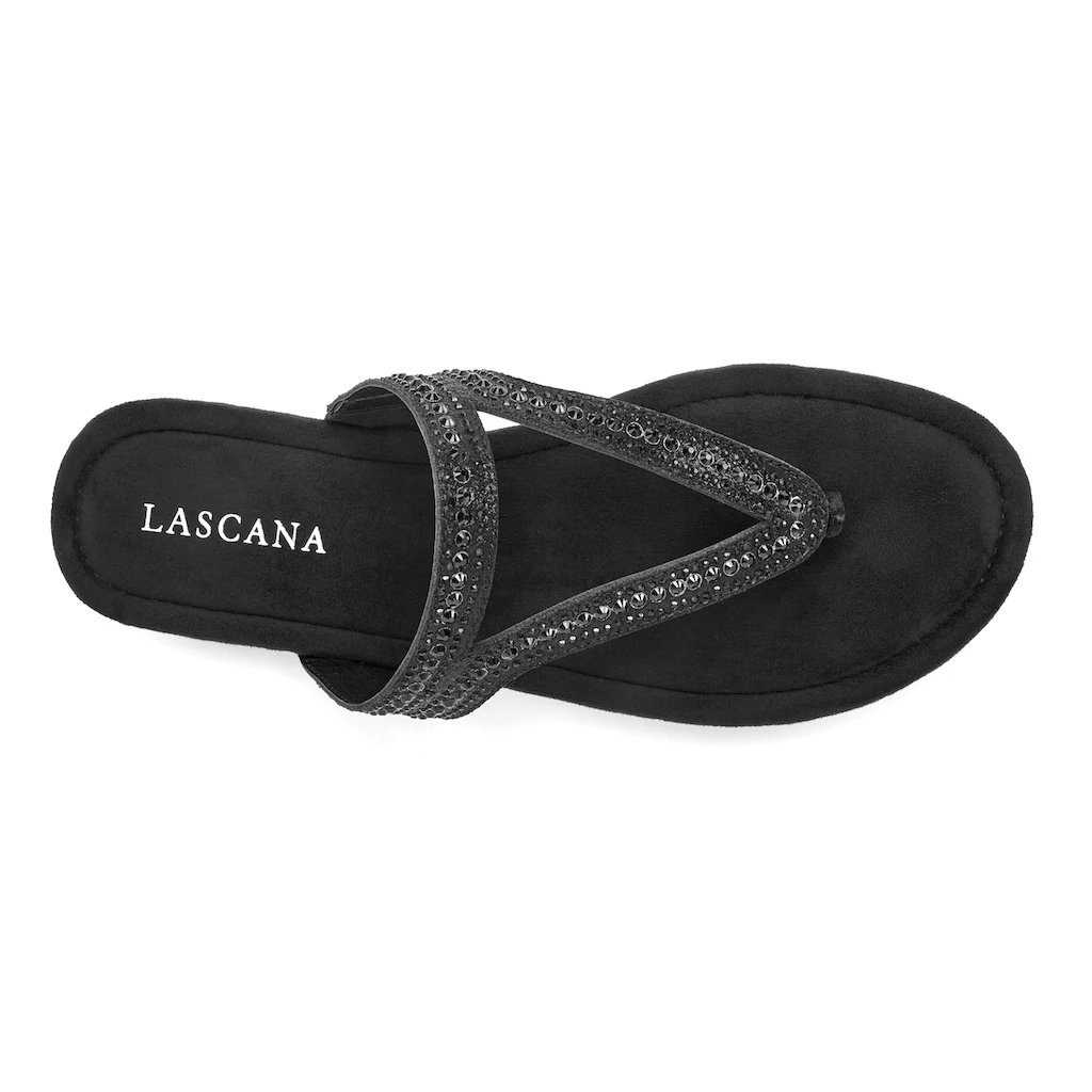 Vivance Pantolette Sandale Pantolette Mit Schmucksteinchen