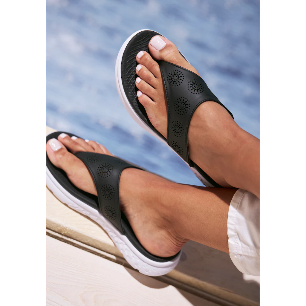 Vivance Zehentrenner Dianette Mit Cut-Out-Muster VEGAN