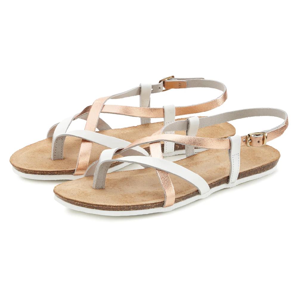 Vivance Zehentrenner Sandale Sandalette Sommerschuh aus hochwertigem Leder