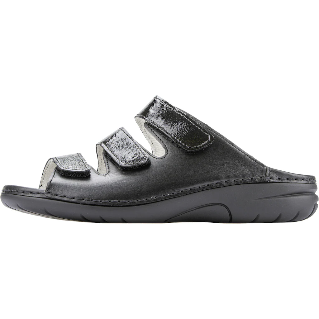 Waldläufer Pantolette »GUNNA« Komfortschuh Klettschuh Hausschuh In Bequemweite G (= Weit)