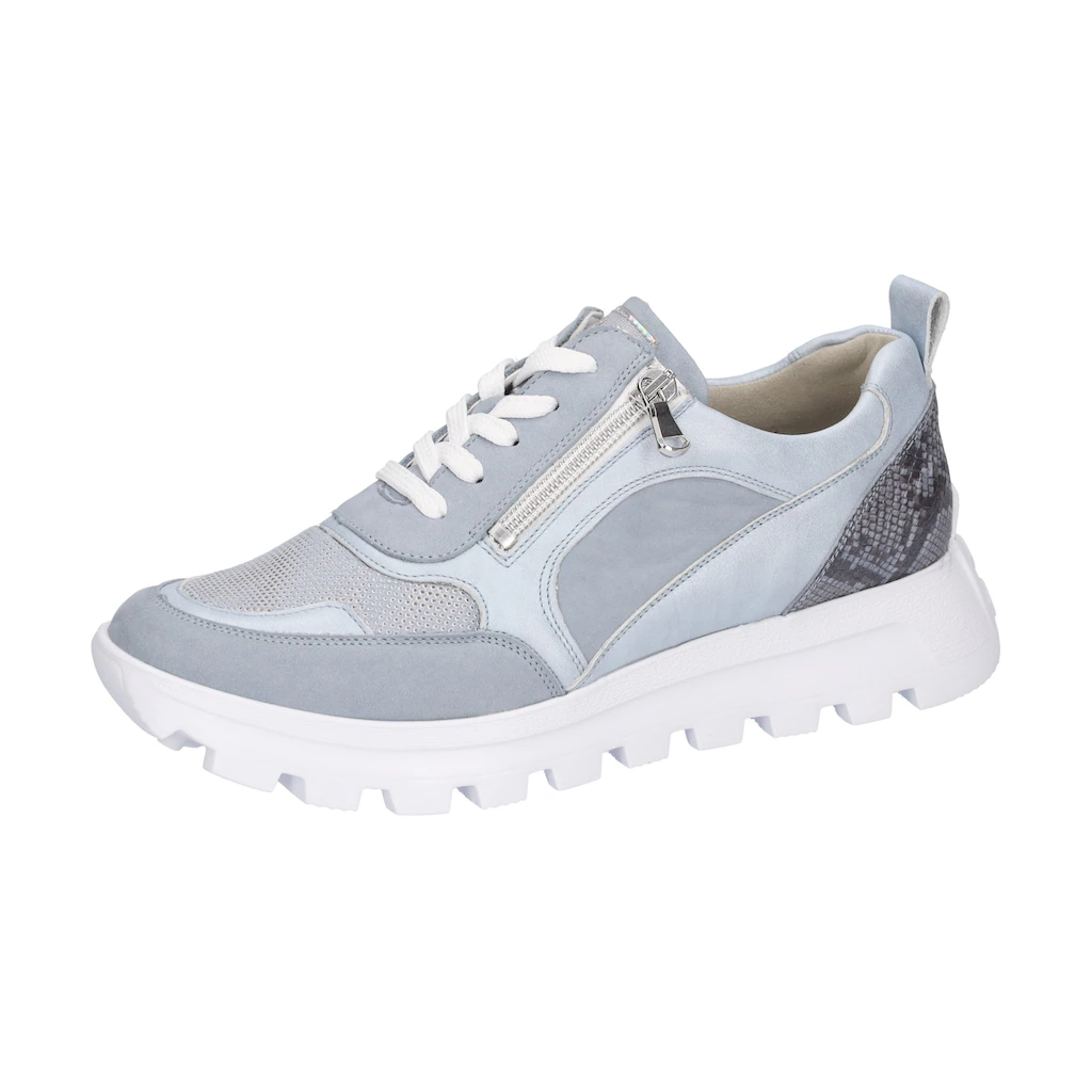 Waldläufer Plateausneaker »H-AJALA« Halbschuh Schnürschuh Freizeitschuh mit Kontrastbesätzen Weite H online bestellen