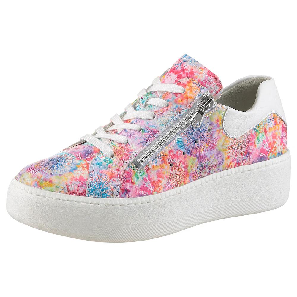 Waldläufer Plateausneaker »H-NICKY« Freizeitschuh Halbschuh Schnürschuh mit hübschem Blütenprint ▷ für