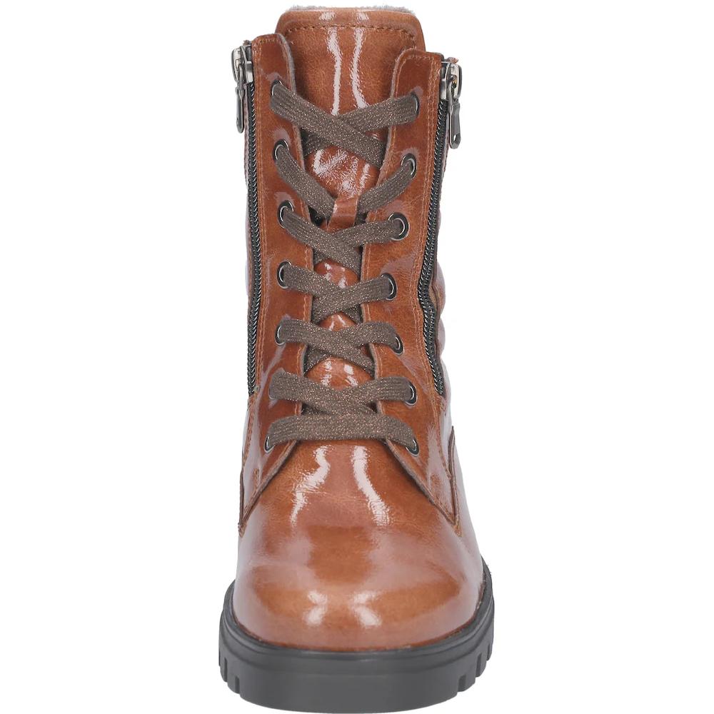 Waldläufer Schnürstiefelette »H-SERENA« Schnürboots Lackstiefelette In Bequemweite H (=sehr Weit) Online Kaufen