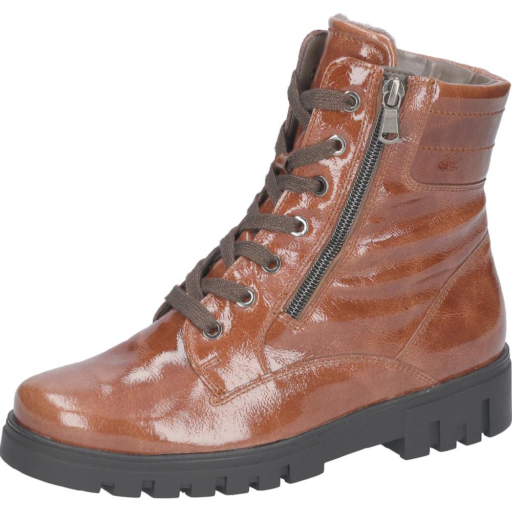 Waldläufer Schnürstiefelette »H-SERENA« Schnürboots Lackstiefelette in Bequemweite H (=sehr weit) online kaufen