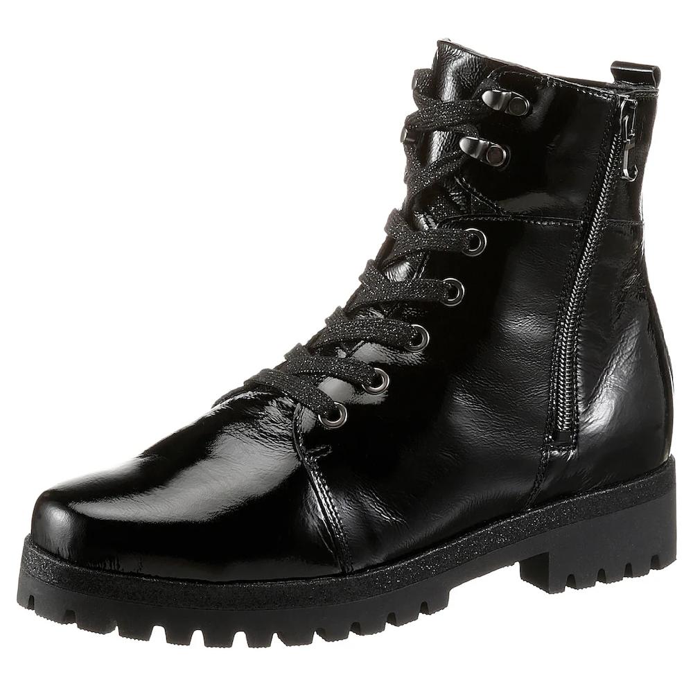 Waldläufer Schnürstiefelette »HANAKO« in glänzender Lack-Optik H-Weite kaufen
