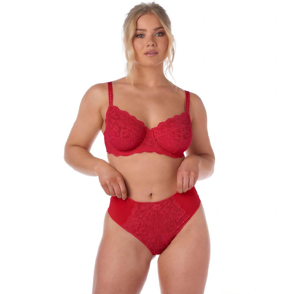 After Eden D-cup & Up Panty »BO« Mit Floraler Spitzenverzierung ▷ Für