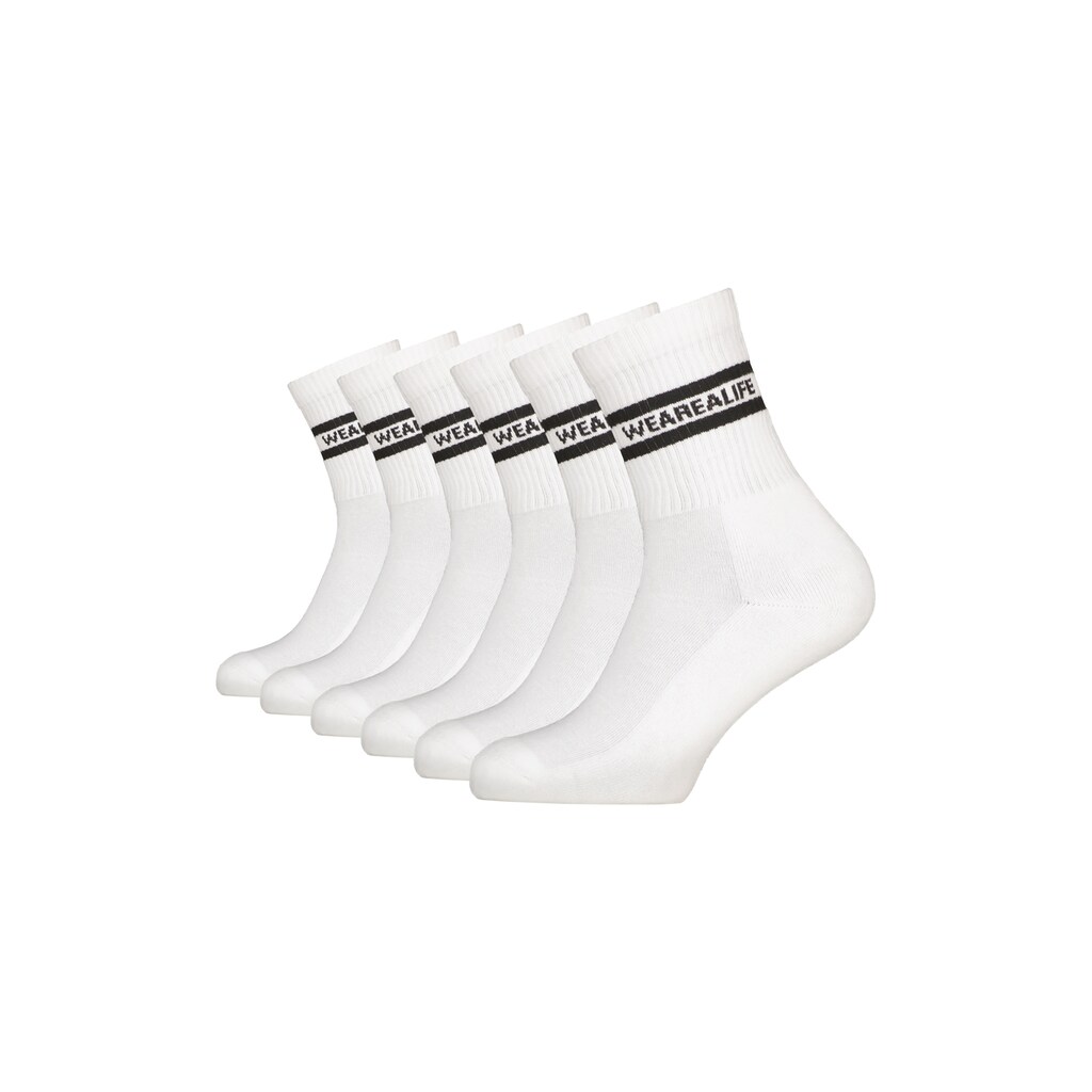 Alife & Kickin Tennissocken »Damen 6 PACK - HenjaAK« (Spar-Set) sportliche Tennissocken mit Streifen aus Baumwolle mit weichem Bund ▷ für