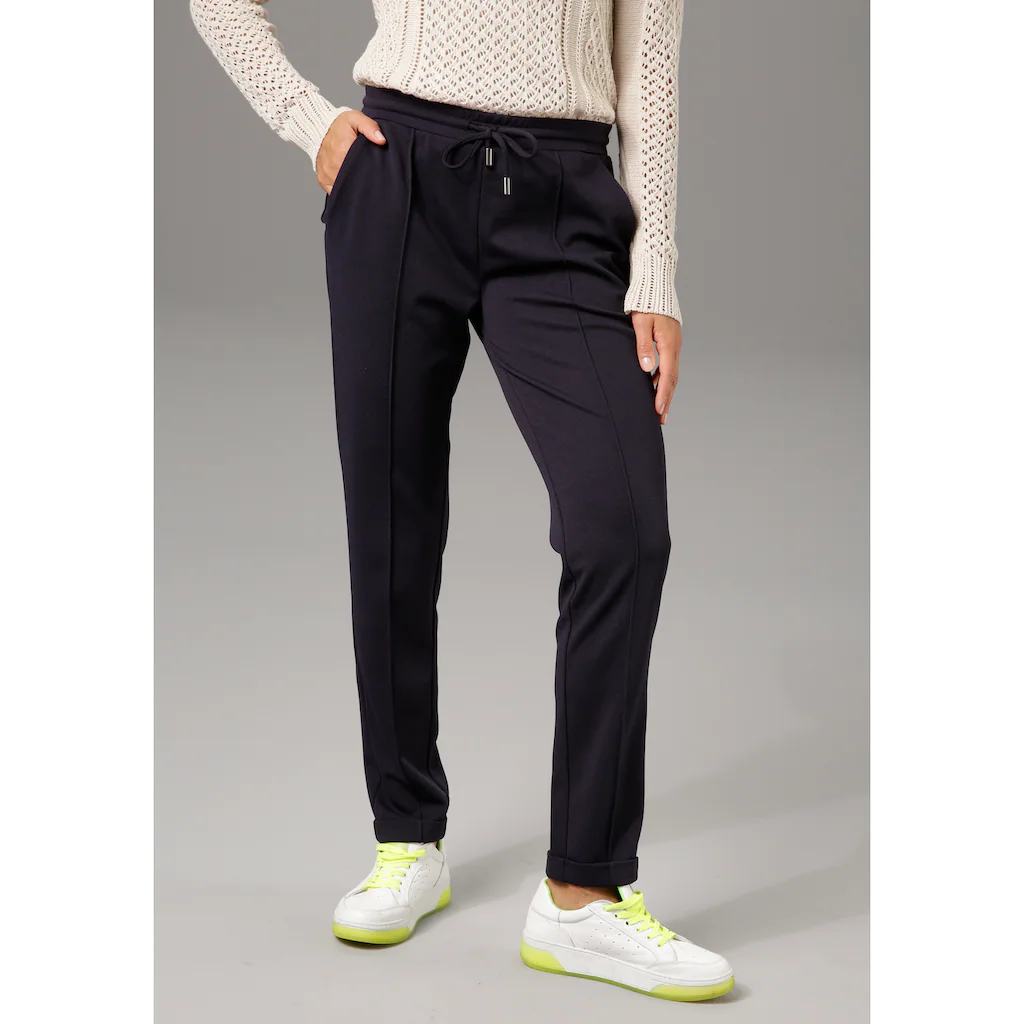 Aniston CASUAL Schlupfhose in strukturierter Jersey-Qualität