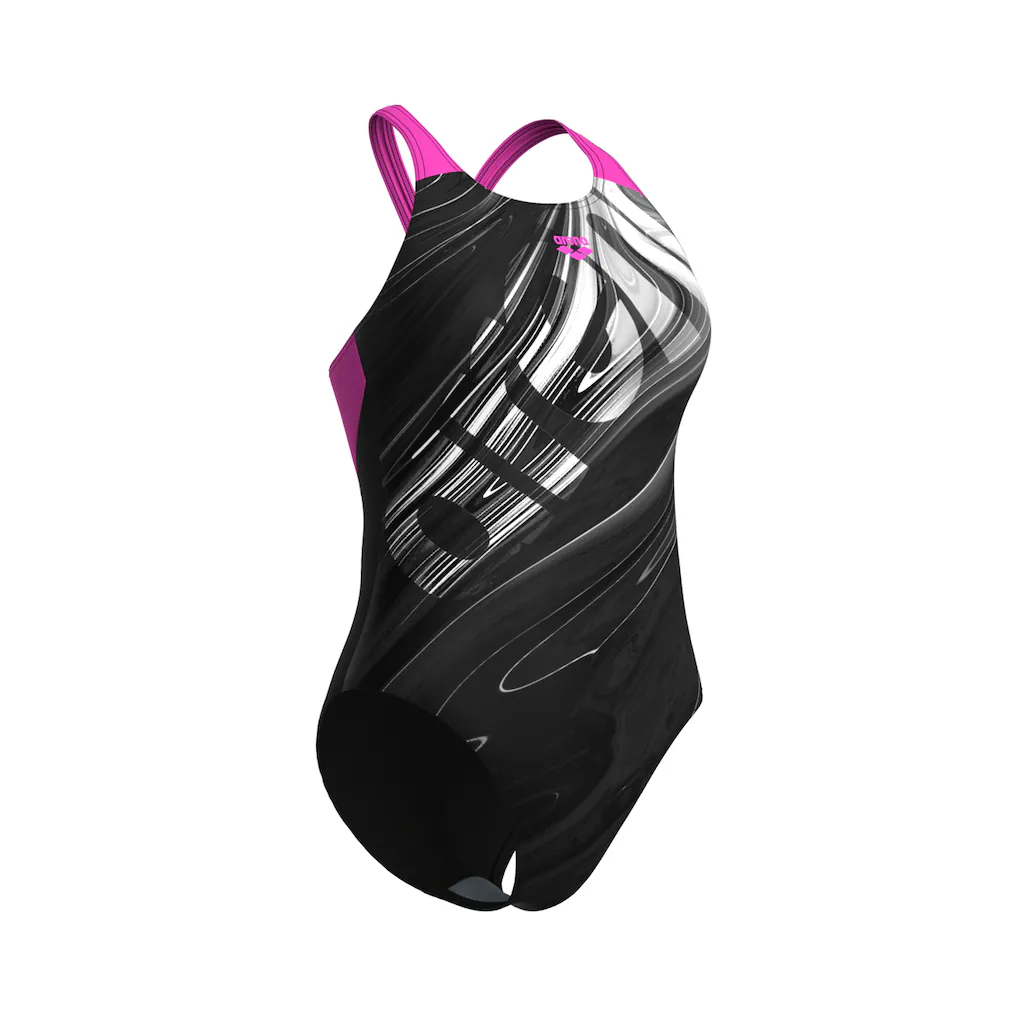 Arena Badeanzug »arena Feel Damen Flow V Back Bustier Badeanzug«