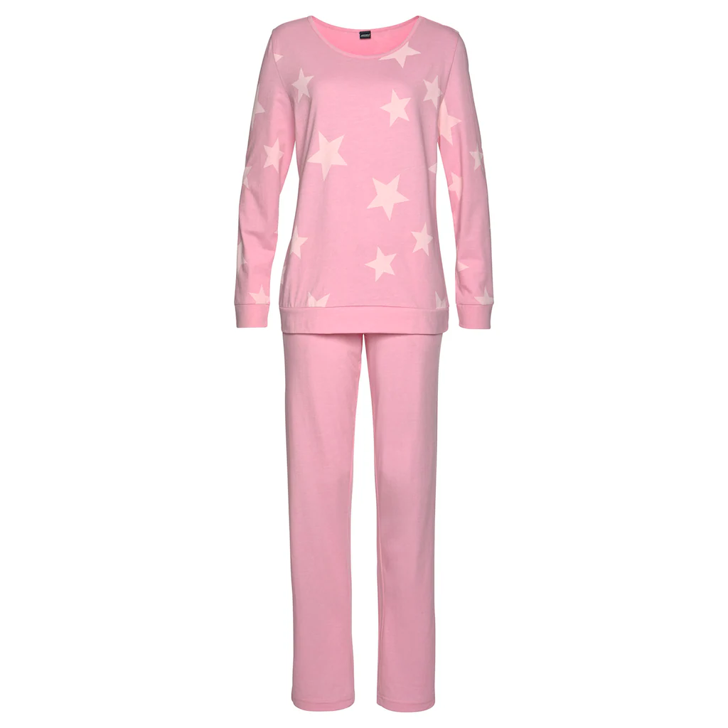 Arizona Pyjama (2 Tlg.) In Melierter Optik Mit Sternen Online Bestellen