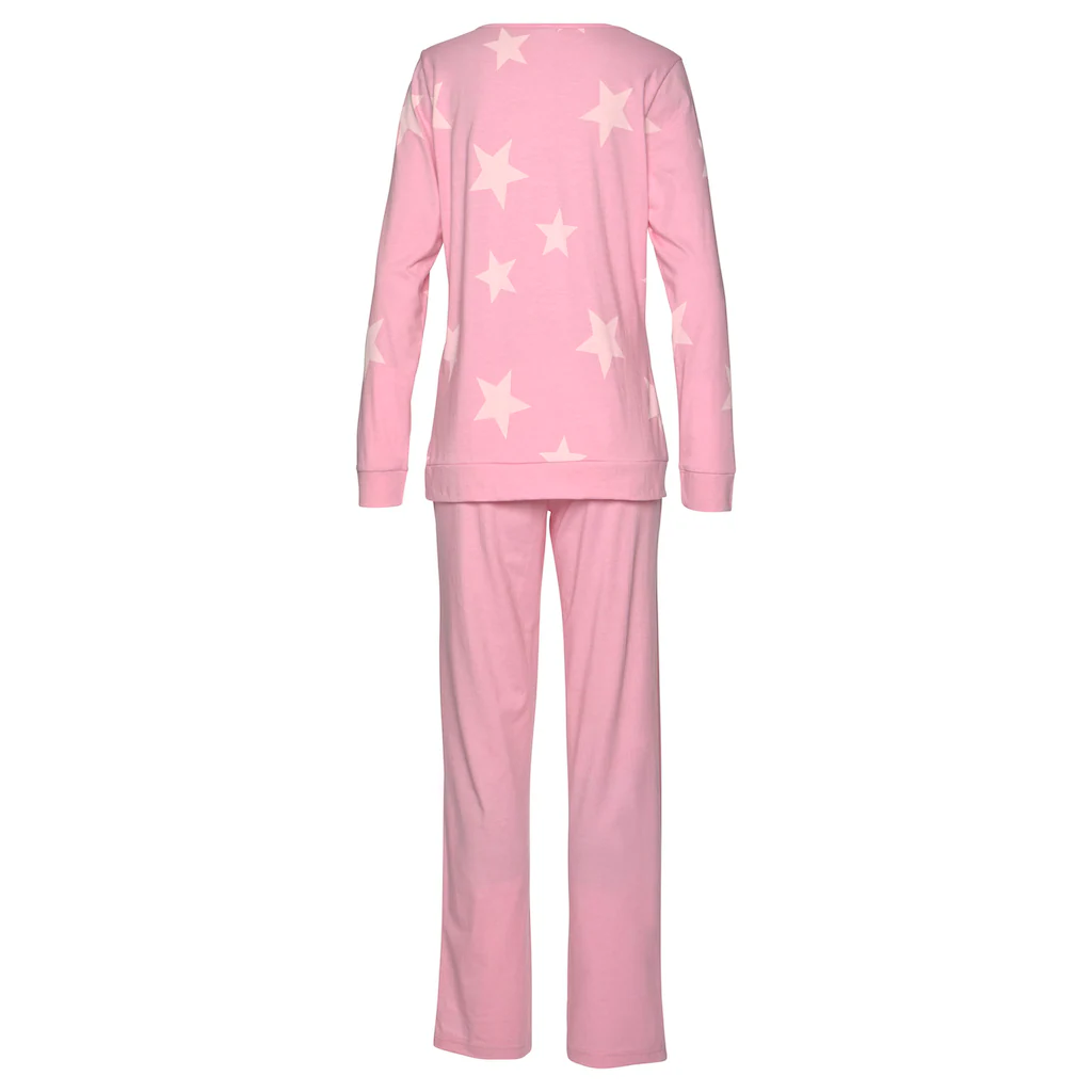 Arizona Pyjama (2 Tlg.) In Melierter Optik Mit Sternen Online Bestellen