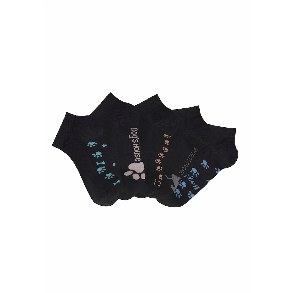 Arizona Sneakersocken (Packung 5 Paar) Mit Süßem Pfotendesign Unter Der Sohle Online Bestellen