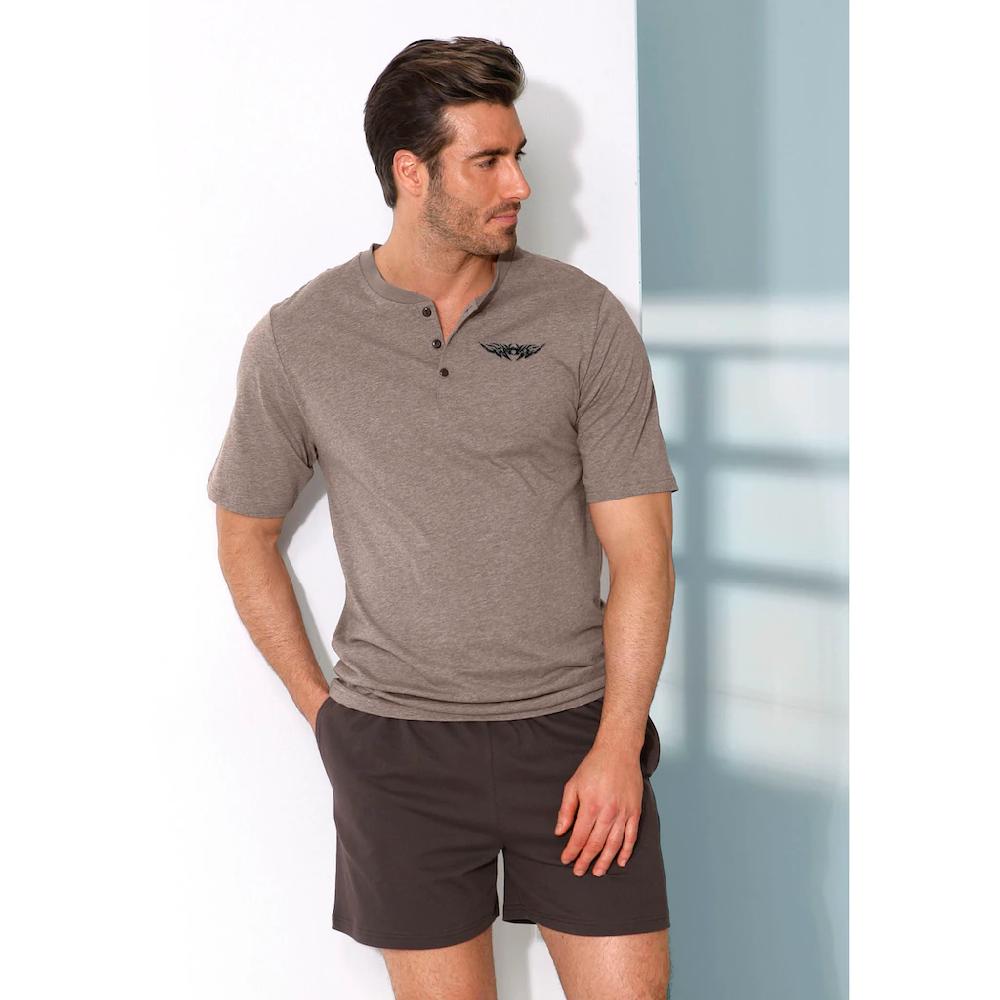 AUTHENTIC LE JOGGER Pyjama »Pyjama für Herren« (2 tlg. 1 Stück) mit Knopfleiste online bestellen