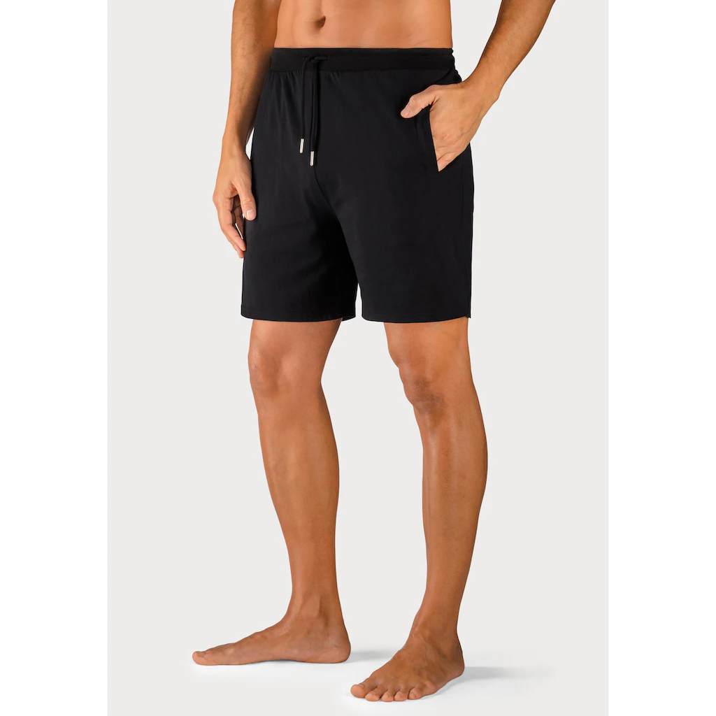 AUTHENTIC LE JOGGER Schlafshorts »kurze Relaxshort Mit Kordel Jogginghose « Aus Reiner Baumwolle ▷ Für