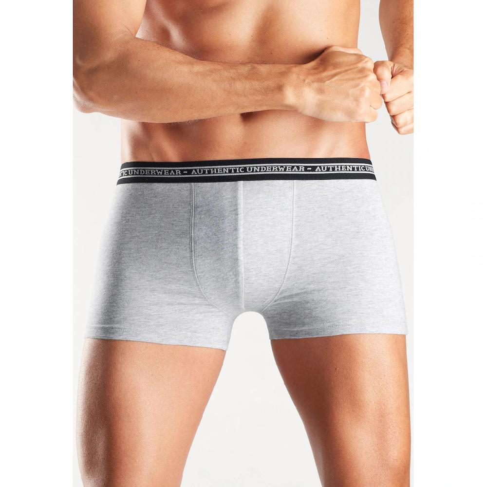 AUTHENTIC UNDERWEAR Boxer »Boxershorts Für Herren« (Packung 4 St.) Schwarzer Webbund Mit Logoschriftzug Online Bestellen