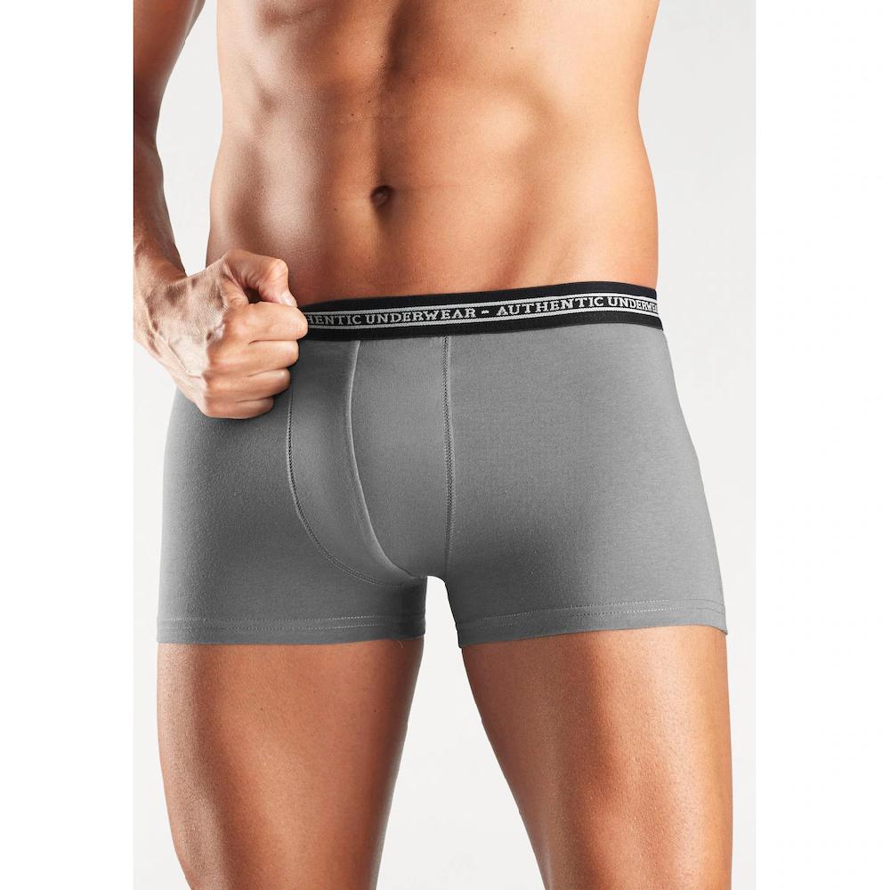 AUTHENTIC UNDERWEAR Boxer »Boxershorts Für Herren« (Packung 4 St.) Schwarzer Webbund Mit Logoschriftzug Online Bestellen