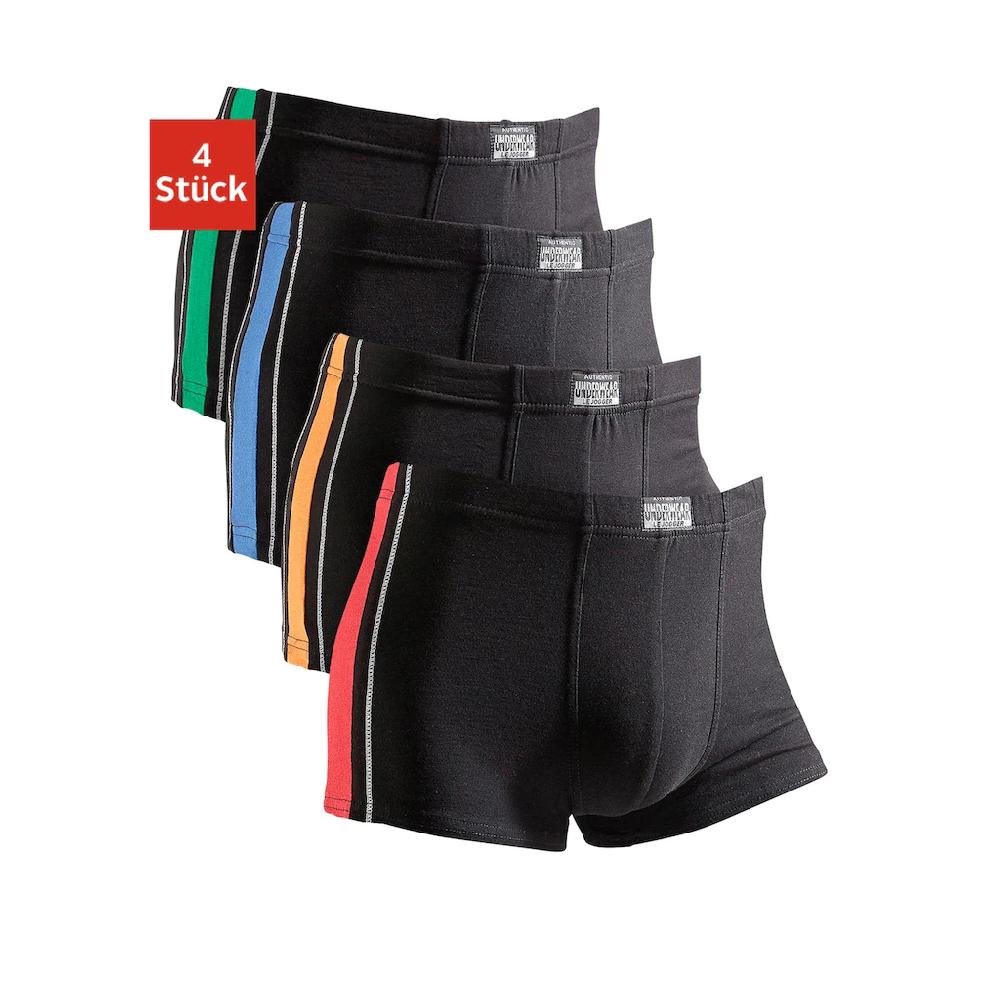 AUTHENTIC UNDERWEAR Boxer »Boxershorts für Herren« (Packung 4 St.) mit kontrastfarbigen Streifen seitlich bestellen