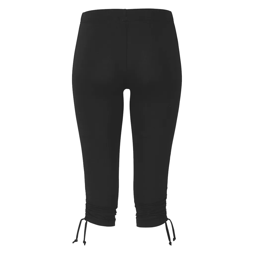 Beachtime Caprileggings Mit Raffung 7/8-Länge Basic Stretch