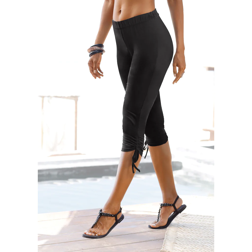 Beachtime Caprileggings mit Raffung 7/8-Länge Basic Stretch