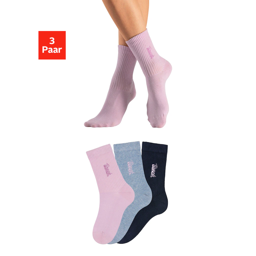 Bench. Basicsocken (Packung 3 Paar) Mit Bench Stickerei Online Bestellen