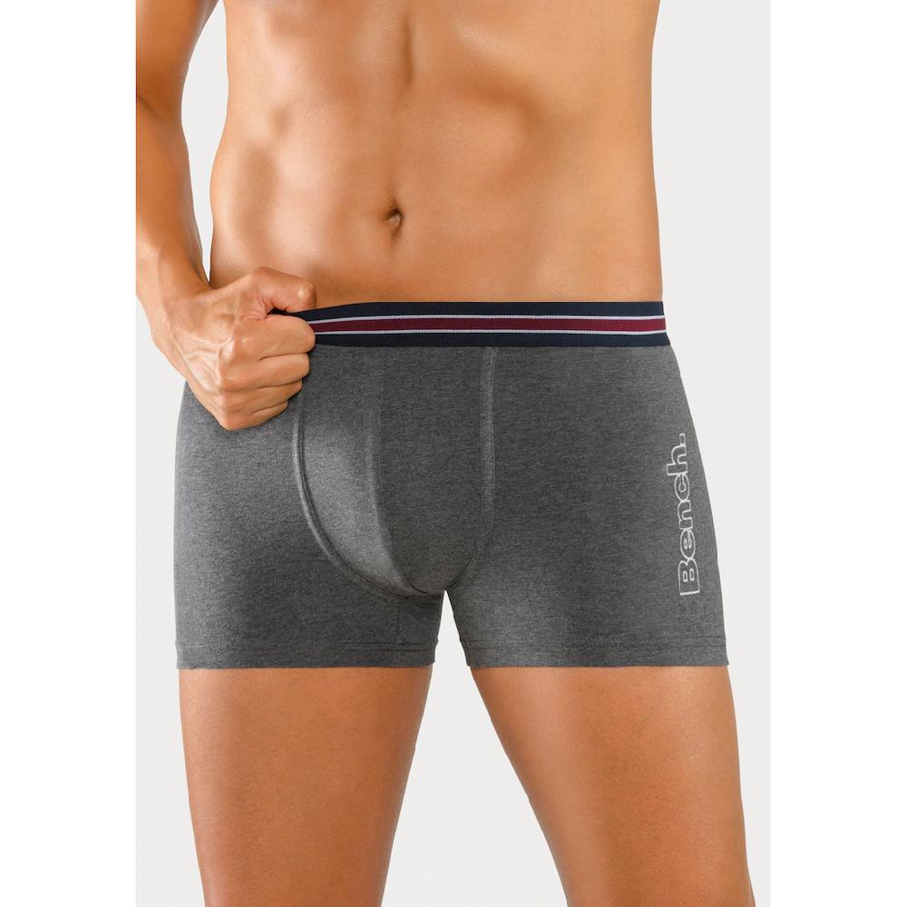 Bench. Boxer »Boxershorts Für Herren« (Packung 4 St.) Mit Seitlichem Logo Druck ▷ Für