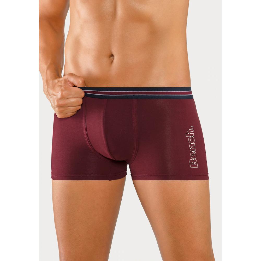 Bench. Boxer »Boxershorts Für Herren« (Packung 4 St.) Mit Seitlichem Logo Druck ▷ Für