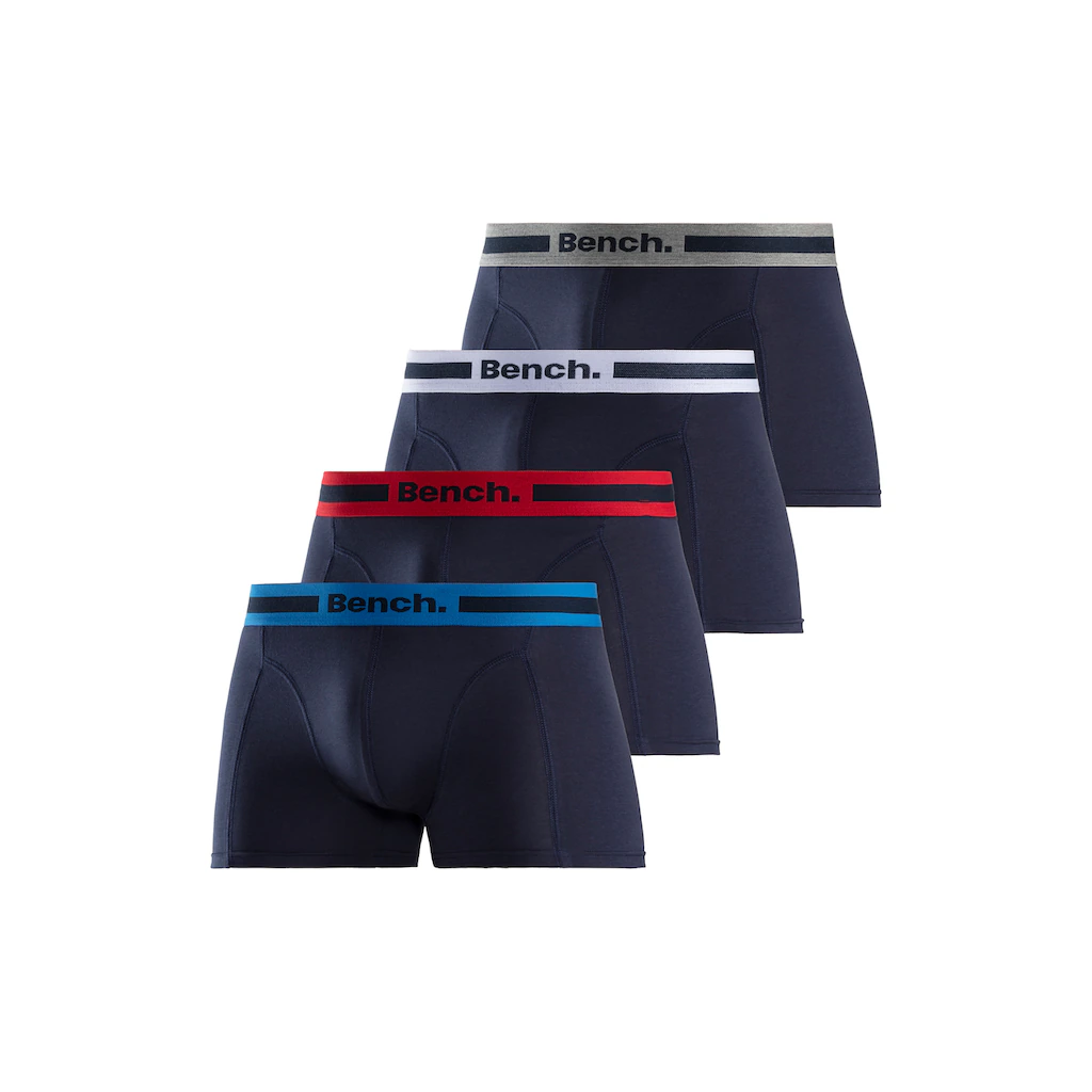 Bench. Boxer »Boxershorts Für Herren« (Packung 4 St.) Mit Overlock-Nähten Vorn ▷ Für