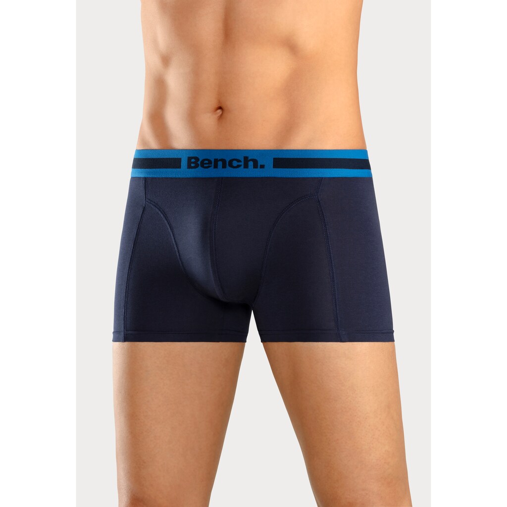 Bench. Boxer »Boxershorts Für Herren« (Packung 4 St.) Mit Overlock-Nähten Vorn ▷ Für