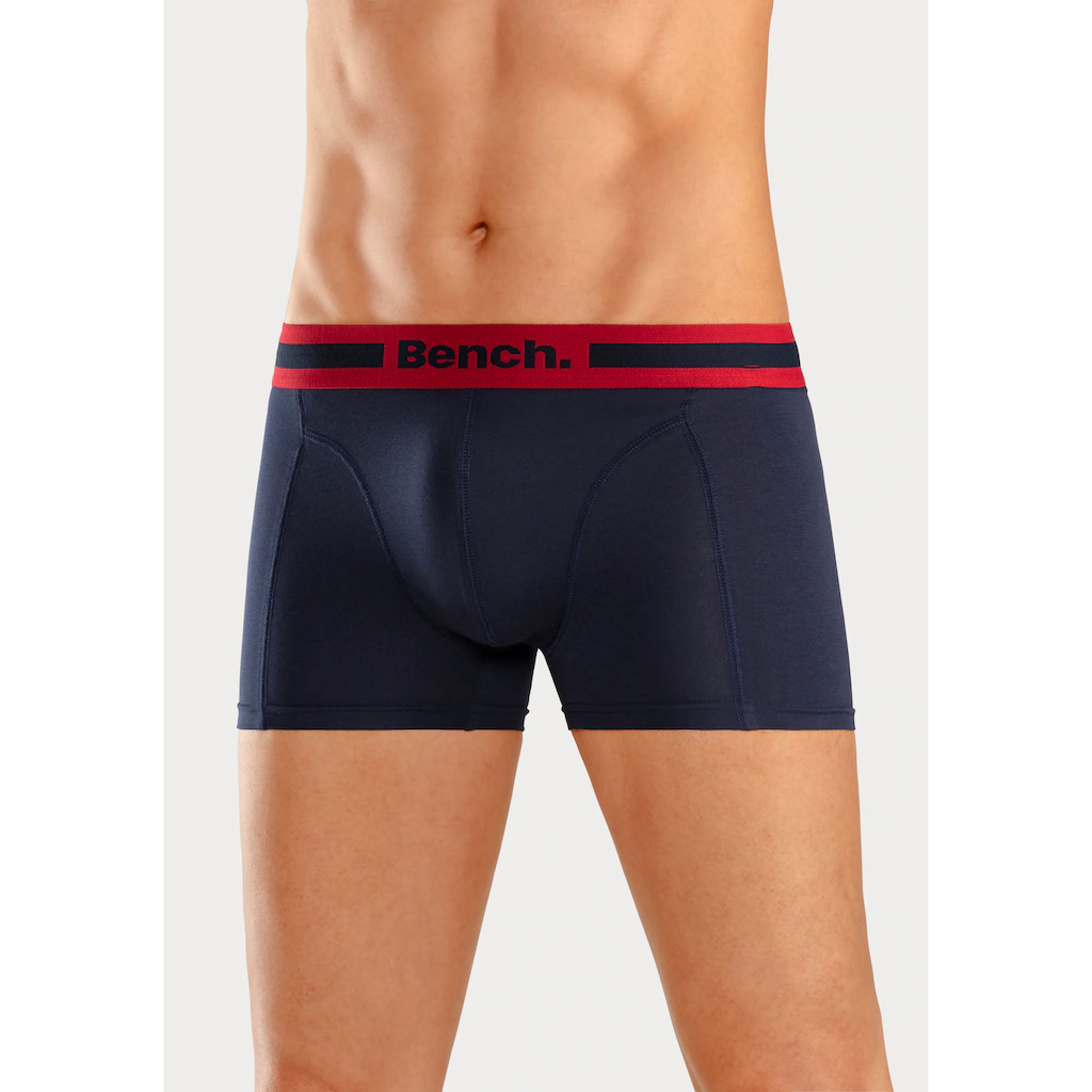 Bench. Boxer »Boxershorts Für Herren« (Packung 4 St.) Mit Overlock-Nähten Vorn ▷ Für