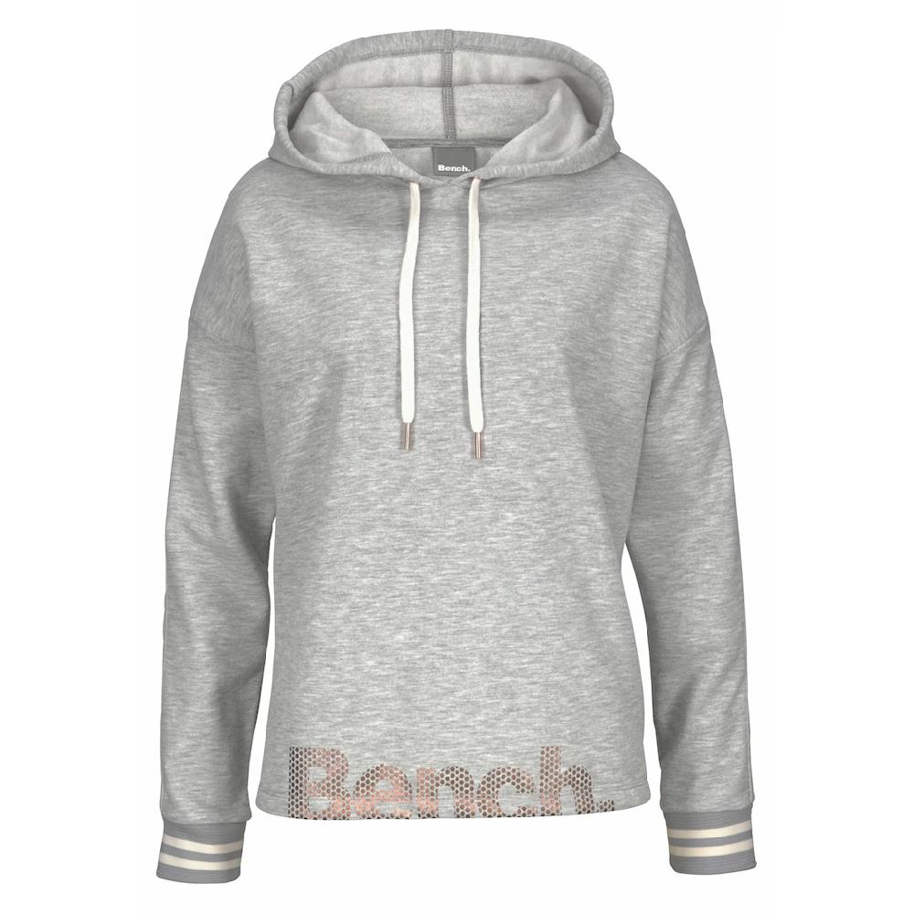 Bench. Kapuzensweatshirt Mit Gestreiftem Bund Und Glanzprint Loungewear Loungeanzug Hoodie