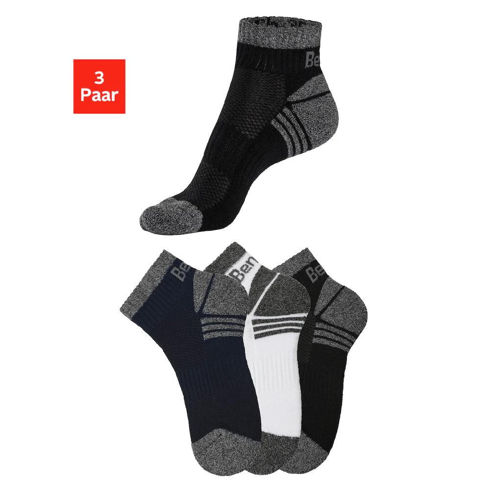 Bench. Kurzsocken (Packung 3 Paar) mit Mittelfußgummi und Pikee online kaufen