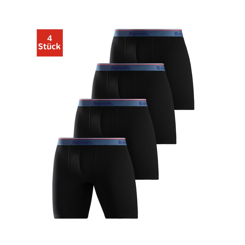 Bench. Langer Boxer (Packung 4 St.) mit schmalen Streifen im Logo-Webbund bestellen