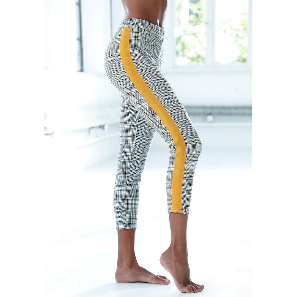 Bench. Loungewear 7/8-Leggings Mit Kontrastfarben Seitlichem Tape