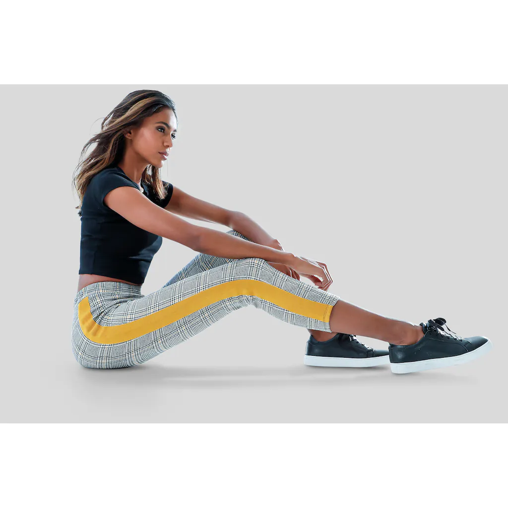 Bench. Loungewear 7/8-Leggings mit Kontrastfarben seitlichem Tape