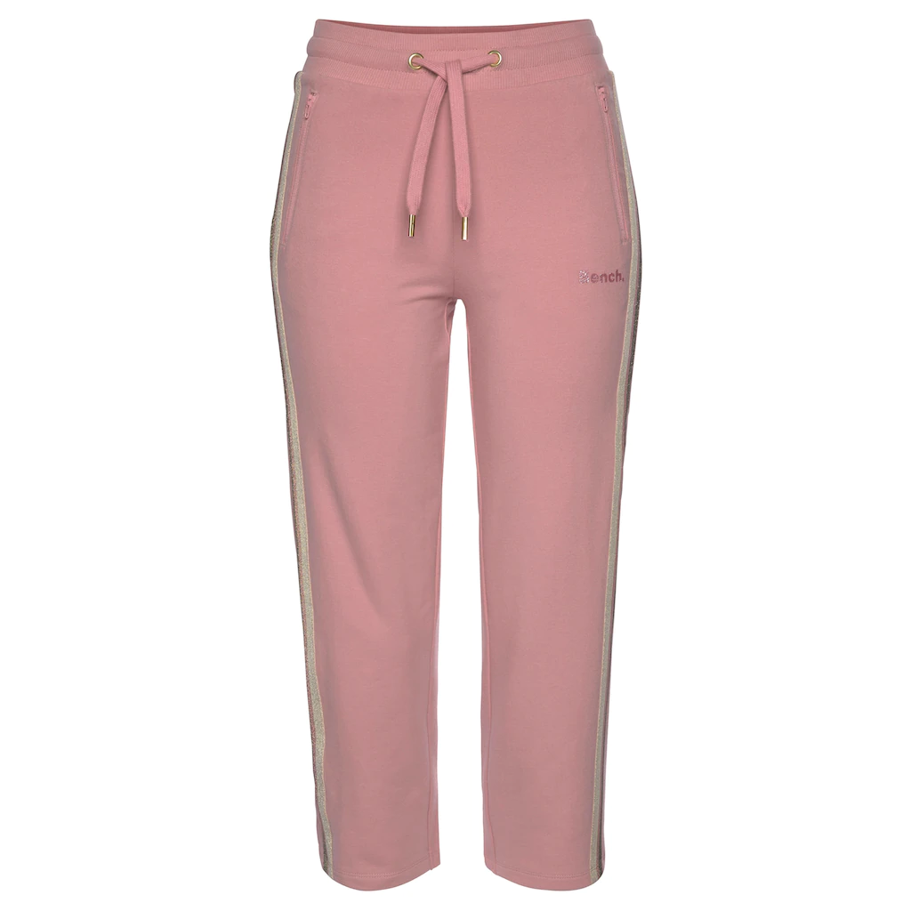 Bench. Loungewear Relax-Caprihose Mit Glitzerstreifen Loungeanzug