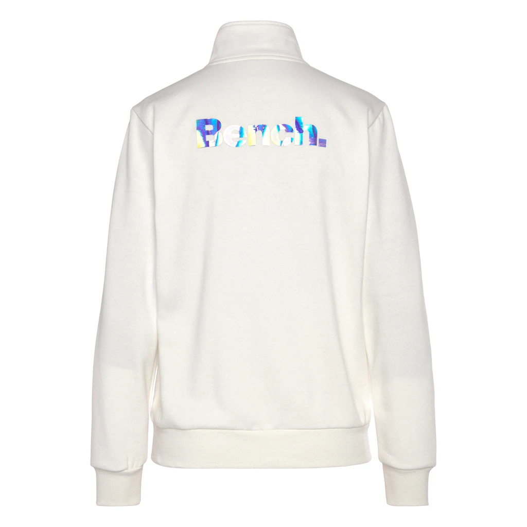 Bench. Loungewear Sweatjacke Loungejacke Mit Stehkragen Und Glänzendem Logodruck Loungewear