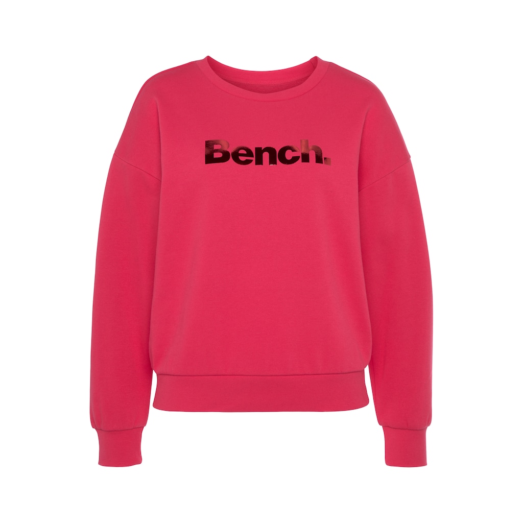 Bench. Loungewear Sweatshirt Mit Glänzendem Logodruck Loungewear